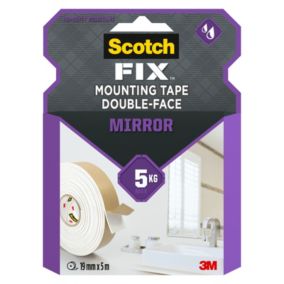 3M Scotch-Fix Mirror Beige Mounting Tape (L)5m (W)19mm