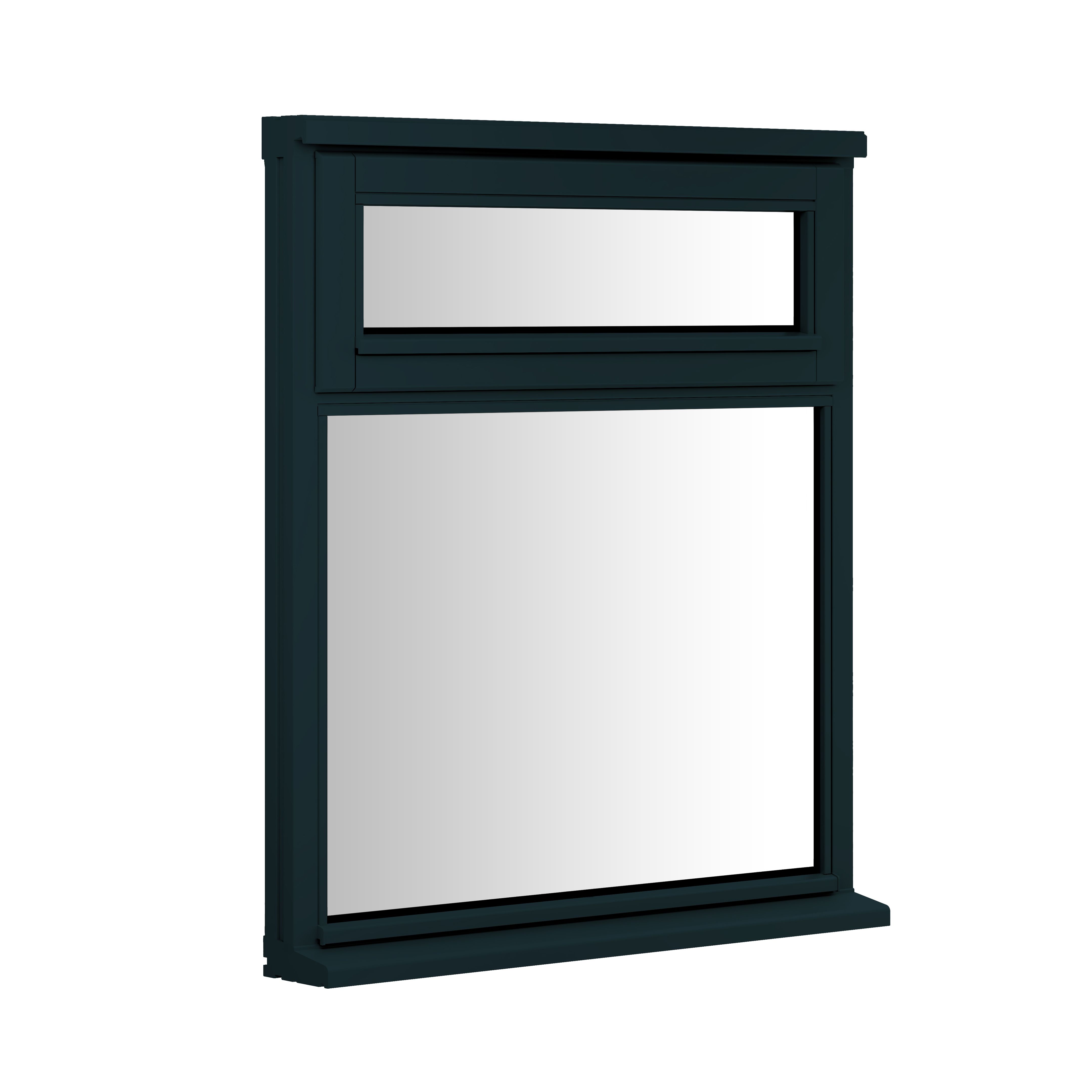 3P Clear Glazed Anthracite grey Timber Right-handed Top hung Window, (H)895mm (W)1195mm