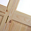 4 panel 2 Lite Frosted Glazed Knotty pine Internal Bi-fold Door set, (H)1946mm (W)675mm