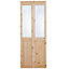 4 panel 2 Lite Frosted Glazed Knotty pine Internal Bi-fold Door set, (H)2005mm (W)815mm