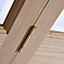 4 panel 2 Lite Frosted Glazed Veneered White oak effect Timber Oak veneer LH & RH Internal Bi-fold Door set, (H)1950mm (W)753mm