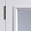 4 panel 2 Lite Glazed White Woodgrain effect Internal Bi-fold Door set, (H)1950mm (W)750mm