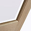 4 panel 2 Lite Plain Clear Glazed Veneered Timber Oak veneer Internal Door, (H)1981mm (W)686mm (T)35mm