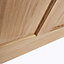 4 panel 2 Lite Plain Clear Glazed Veneered Timber Oak veneer Internal Door, (H)2040mm (W)726mm (T)40mm