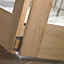 4 panel Clear Glazed Shaker Hardwood Oak veneer Internal Folding Door set, (H)1981mm (W)3050mm
