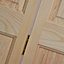4 panel Clear pine Internal Bi-fold Door set, (H)1946mm (W)750mm