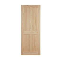 4 panel Clear pine LH & RH Internal Door, (H)1981mm (W)762mm