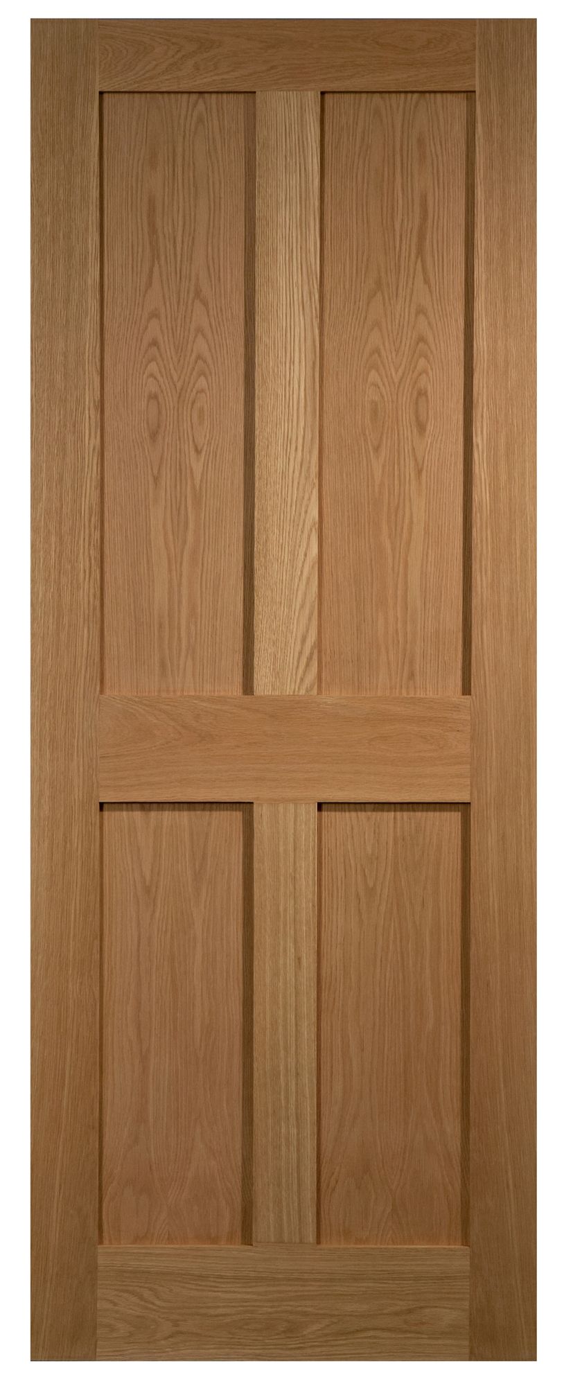 4 panel Flush Oak veneer Internal Door, (H)1981mm (W)610mm | DIY at B&Q