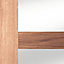 4 panel Glazed Shaker Walnut veneer Internal Door, (H)1981mm (W)686mm (T)35mm