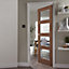 4 panel Glazed Shaker Walnut veneer Internal Door, (H)1981mm (W)762mm (T)35mm