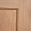 4 panel Irish Unglazed Victorian Internal Oak Door, (H)2032mm (W)813mm (T)44mm