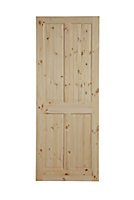 4 panel Knotty pine LH & RH Internal Door, (H)1981mm (W)686mm