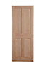 4 panel Patterned Unglazed Flush Internal Door, (H)1981mm (W)762mm (T)35mm