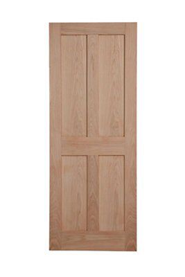 4 panel Patterned Unglazed Flush Internal Door, (H)1981mm (W)762mm (T)35mm