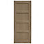 4 panel Patterned Unglazed Internal Door, (H)1981mm (W)762mm (T)35mm