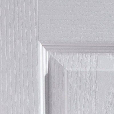 4 panel Patterned White Internal Door, (H)2040mm (W)726mm (T)44mm