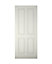 4 panel Raised moulding White LH & RH External Front Door set & letter plate, (H)2074mm (W)856mm