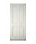 4 panel Raised moulding White LH & RH External Front Door set & letter plate, (H)2074mm (W)932mm