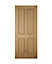 4 panel Raised moulding White oak veneer Reversible External Front Door set, (H)2125mm (W)907mm