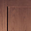 4 panel Shaker Walnut veneer Internal Door, (H)1981mm (W)610mm (T)35mm