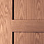 4 panel Shaker Walnut veneer Internal Door, (H)1981mm (W)838mm (T)35mm