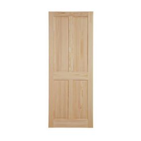 4 panel Unglazed Internal Door, (H)2032mm (W)813mm (T)35mm