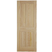 4 panel Unglazed Internal Fire door, (H)1981mm (W)686mm (T)44mm