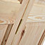 4 panel Unglazed Knotty pine Internal Bi-fold Door set, (H)1946mm (W)750mm