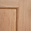 4 panel Unglazed Oak veneer Internal Fire door, (H)1981mm (W)686mm (T)35mm