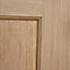 4 panel Unglazed Oak veneer Internal Fire door, (H)1981mm (W)686mm (T)40mm