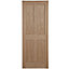 4 panel Unglazed Oak veneer Internal Fire door, (H)1981mm (W)838mm (T)44mm