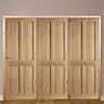 4 panel Unglazed Pine Internal Folding Door set, (H)2035mm (W)2146mm