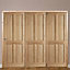 4 panel Unglazed Pine Internal Folding Door set, (H)2035mm (W)2146mm