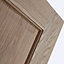 4 panel Unglazed Victorian White oak effect Timber Oak veneer Internal Bi-fold Door set, (H)1945mm (W)753mm