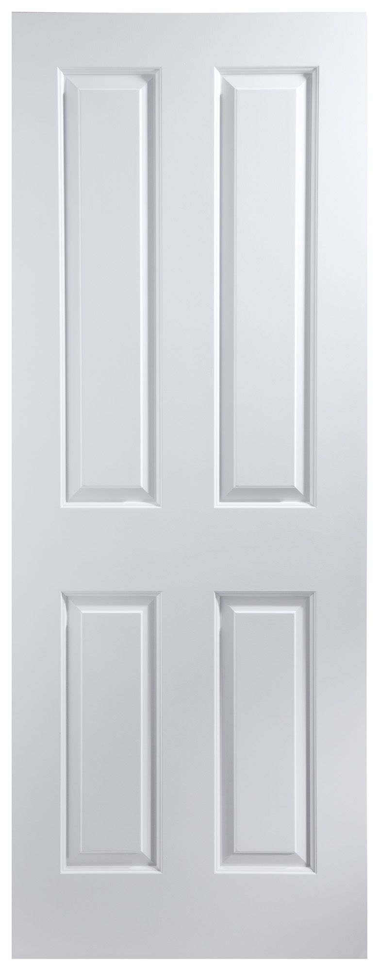4 panel Unglazed White Internal Door, (H)1981mm (W)838mm (T)35mm