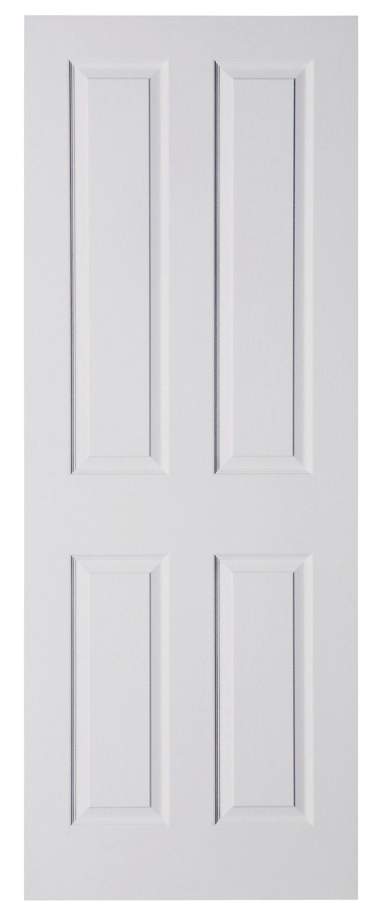 4 panel Unglazed White Internal Door, (H)2032mm (W)813mm (T)35mm