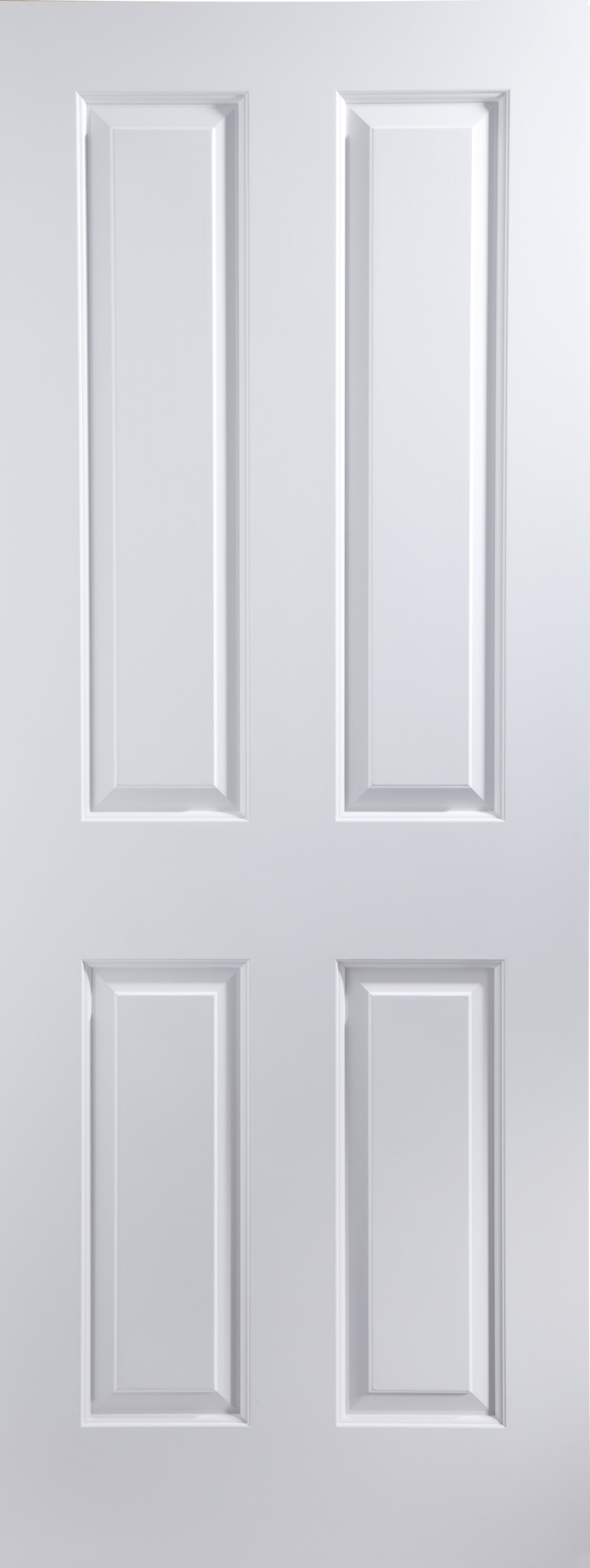 4 panel Unglazed White Internal Door, (H)2040mm (W)826mm (T)40mm