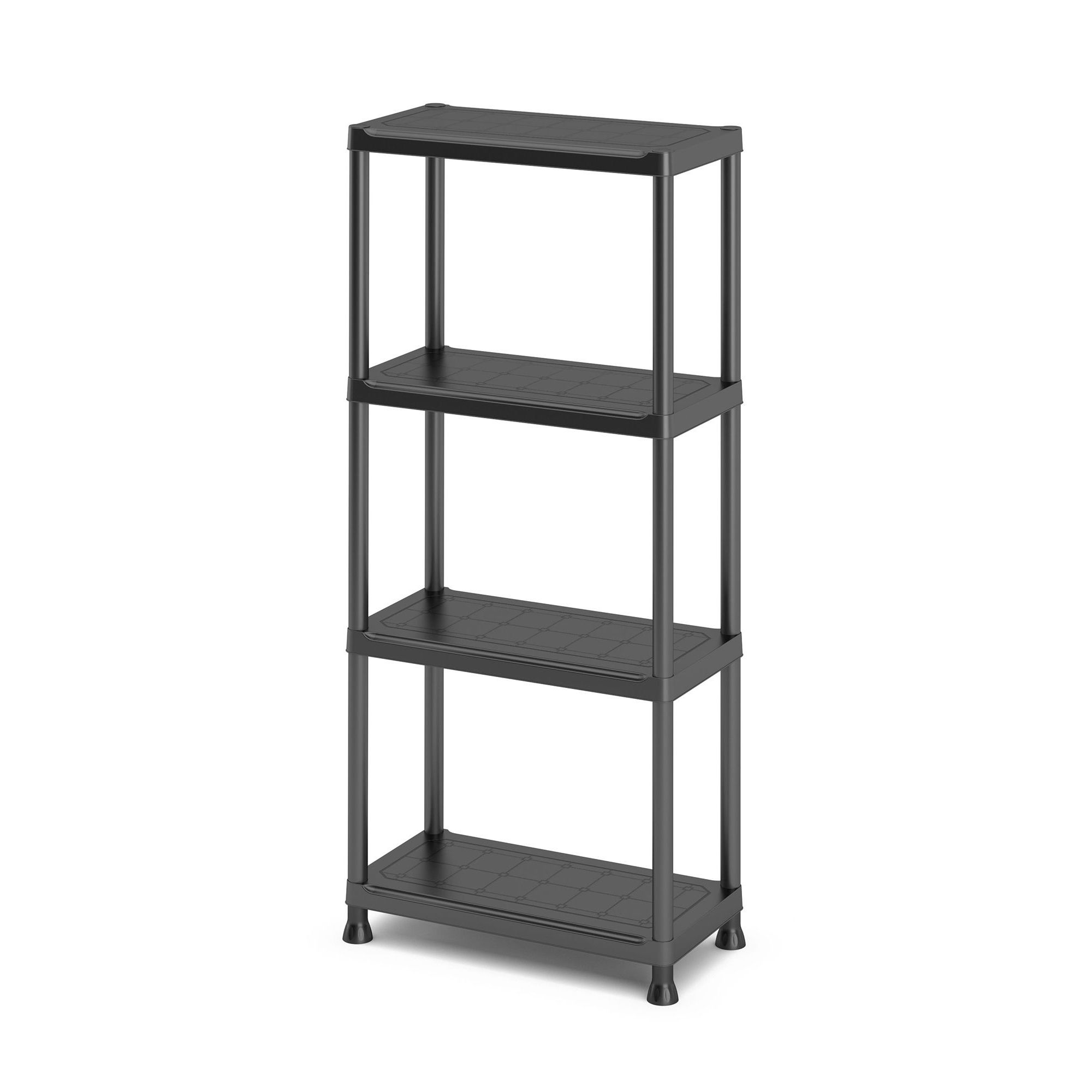 4 shelf Polypropylene Shelving unit (H)1350mm (W)600mm DIY at B&Q