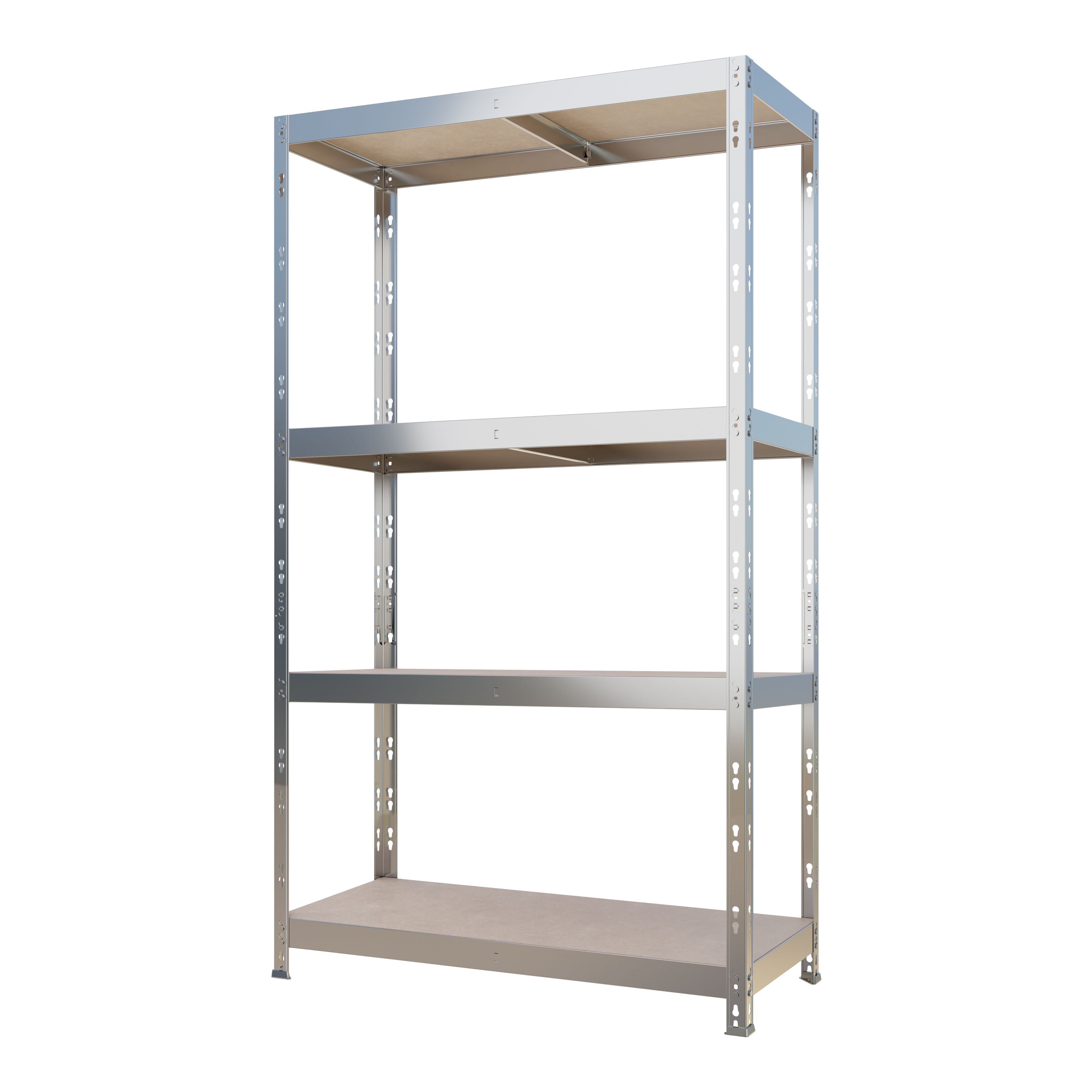 4 shelf Steel & Fibreboard Shelving unit (H)1600mm (W)750mm (D)350mm