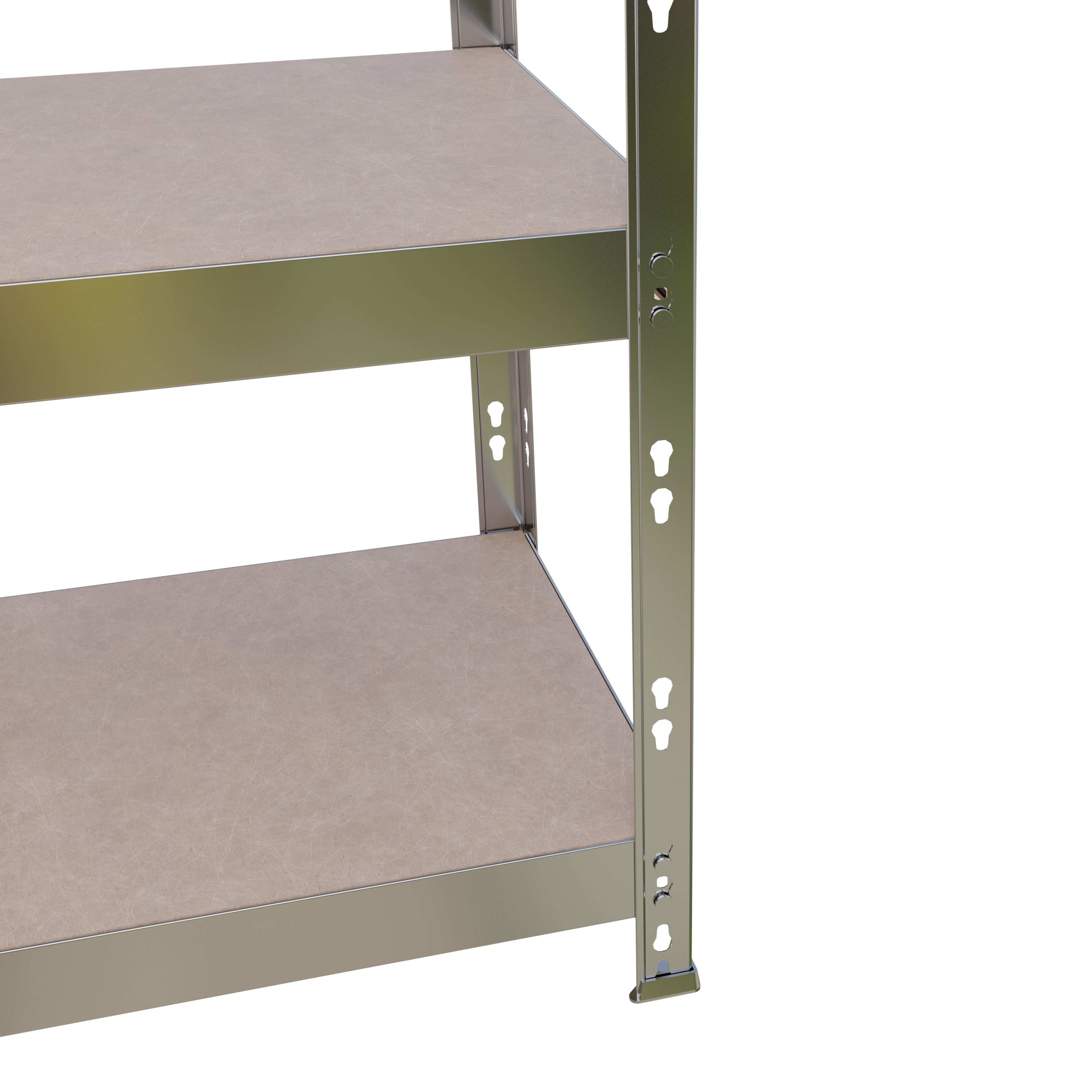4 shelf Steel & Fibreboard Shelving unit (H)1600mm (W)750mm (D)350mm - 4