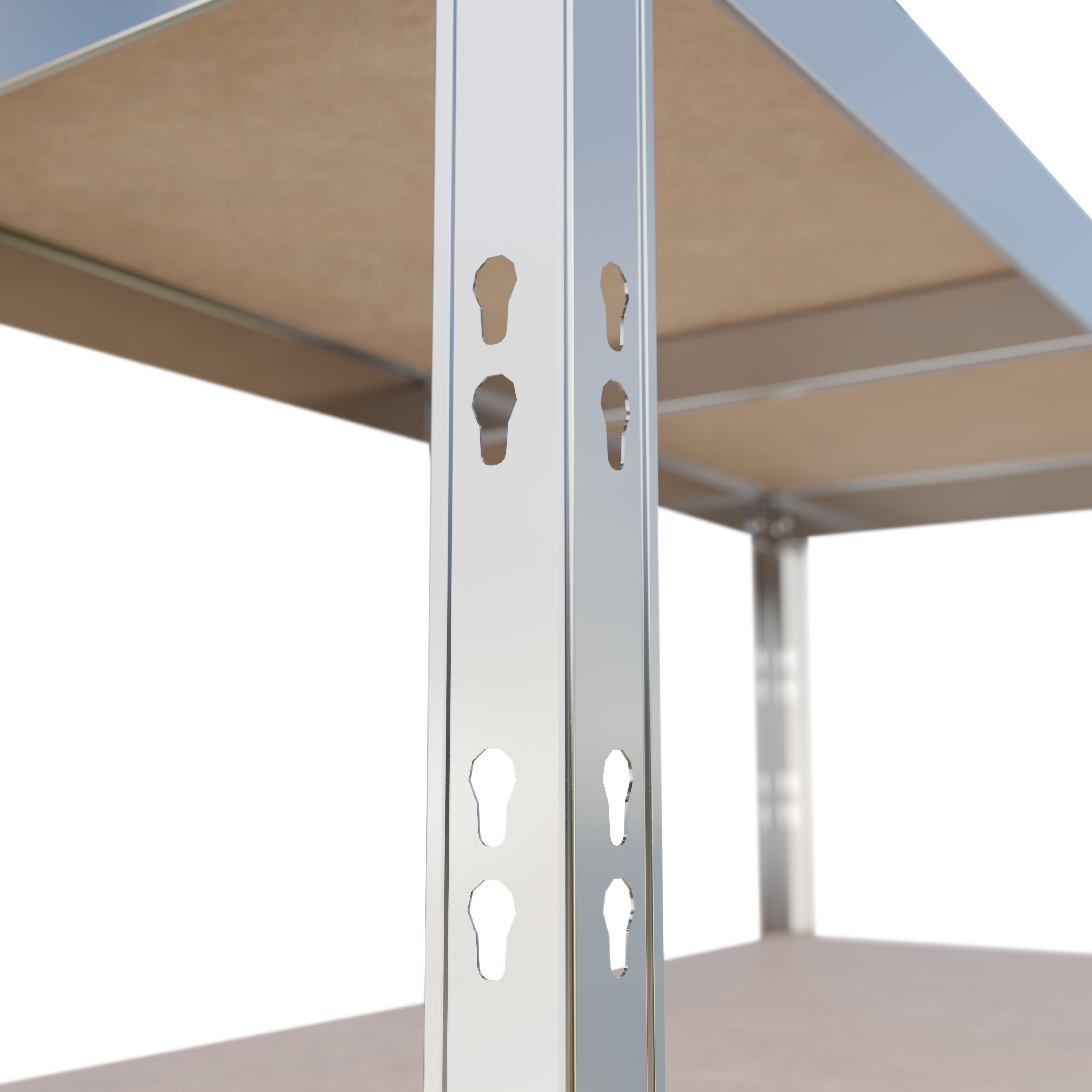 4 shelf Steel & Fibreboard Shelving unit (H)1600mm (W)750mm (D)350mm - 5