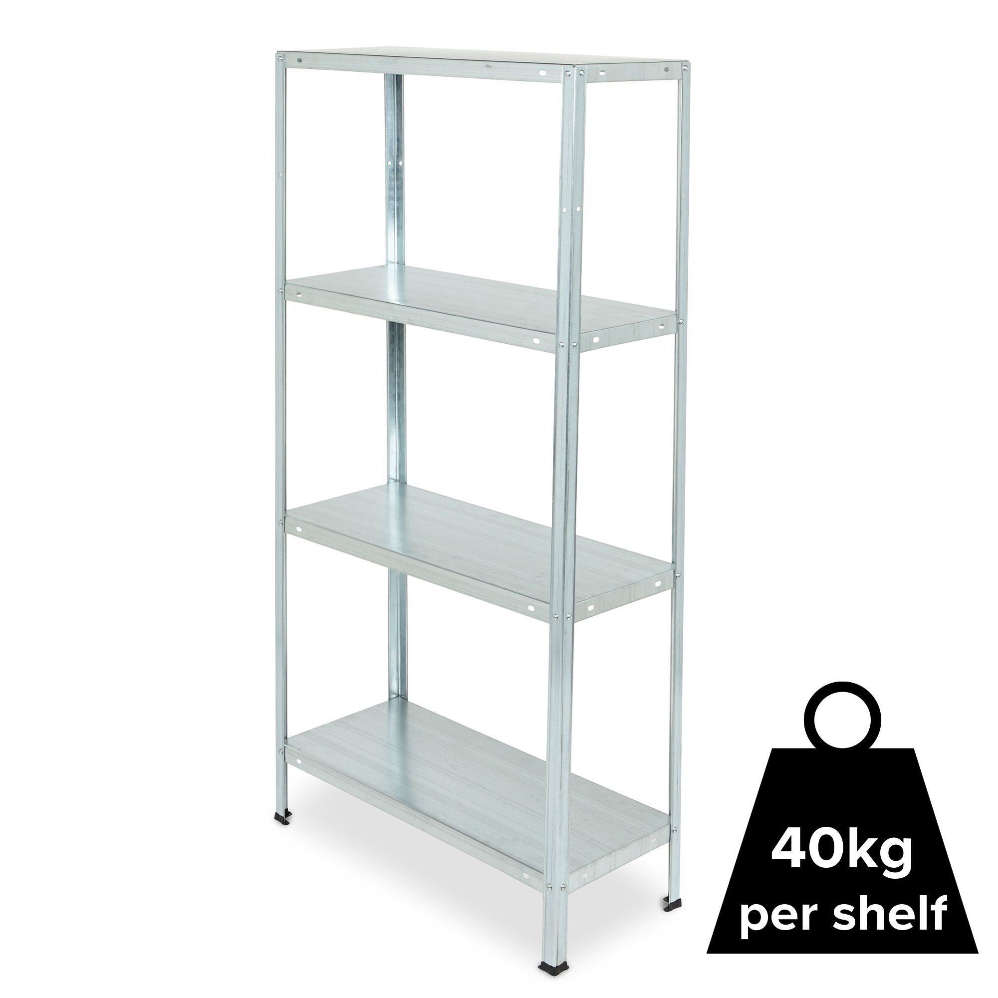 4 Shelf Steel Shelving Unit H 1400mm W 700mm Diy At B Q