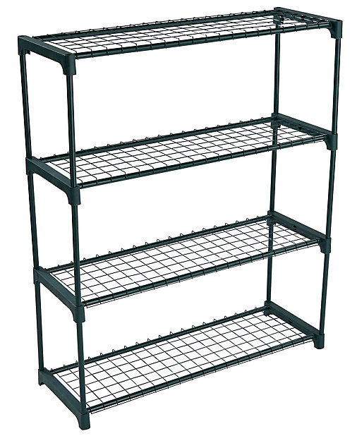 4 Tier Greenhouse Shelving Diy At B Q, Shelving Ideas For Greenhouse