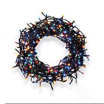 400 Multicolour LED String lights Green cable - 3
