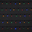 400 Multicolour LED String lights Green cable
