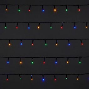400 Multicolour LED String lights with Green cable