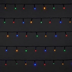 400 Multicolour LED With timer String lights Green cable