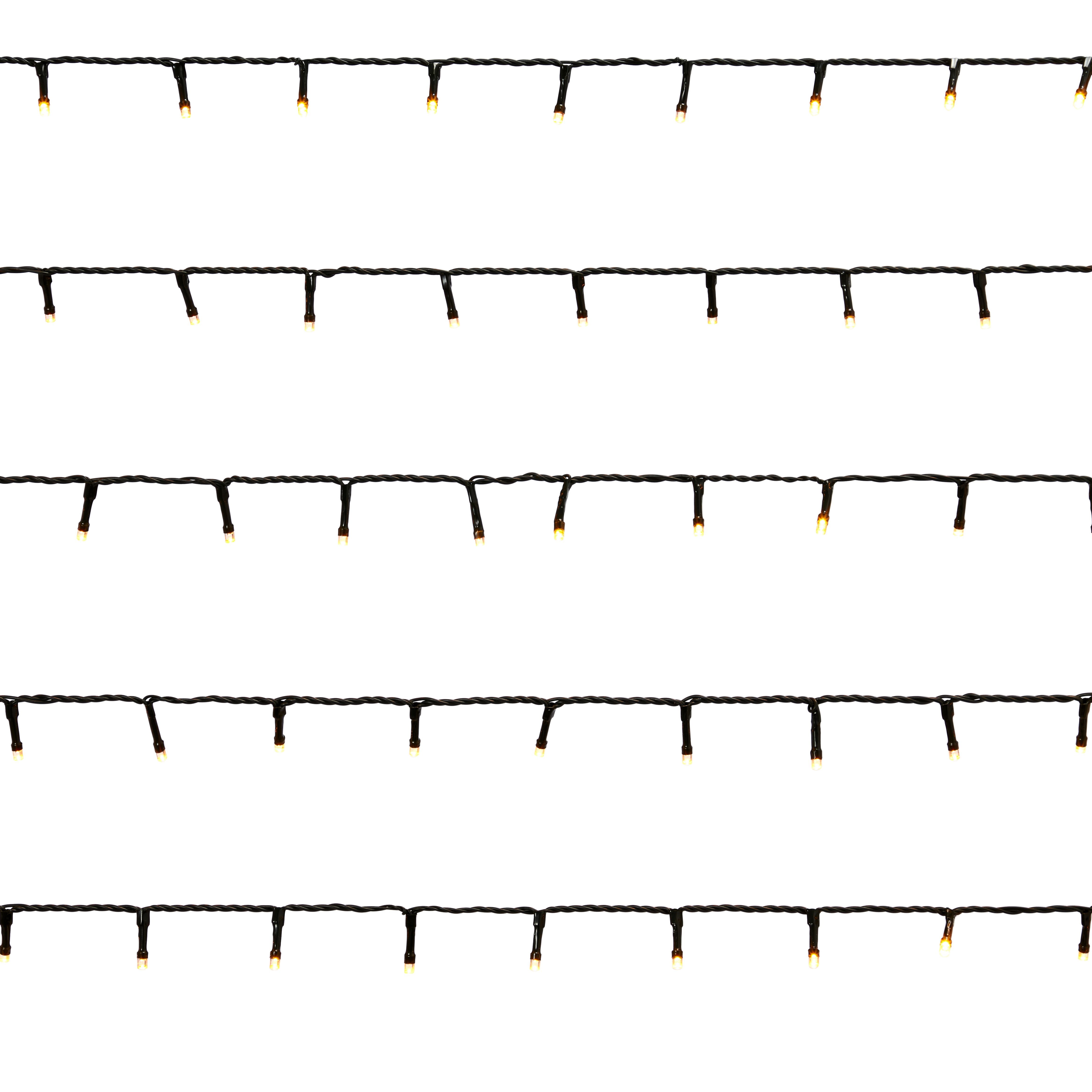 400 Warm white LED With timer String lights Green cable