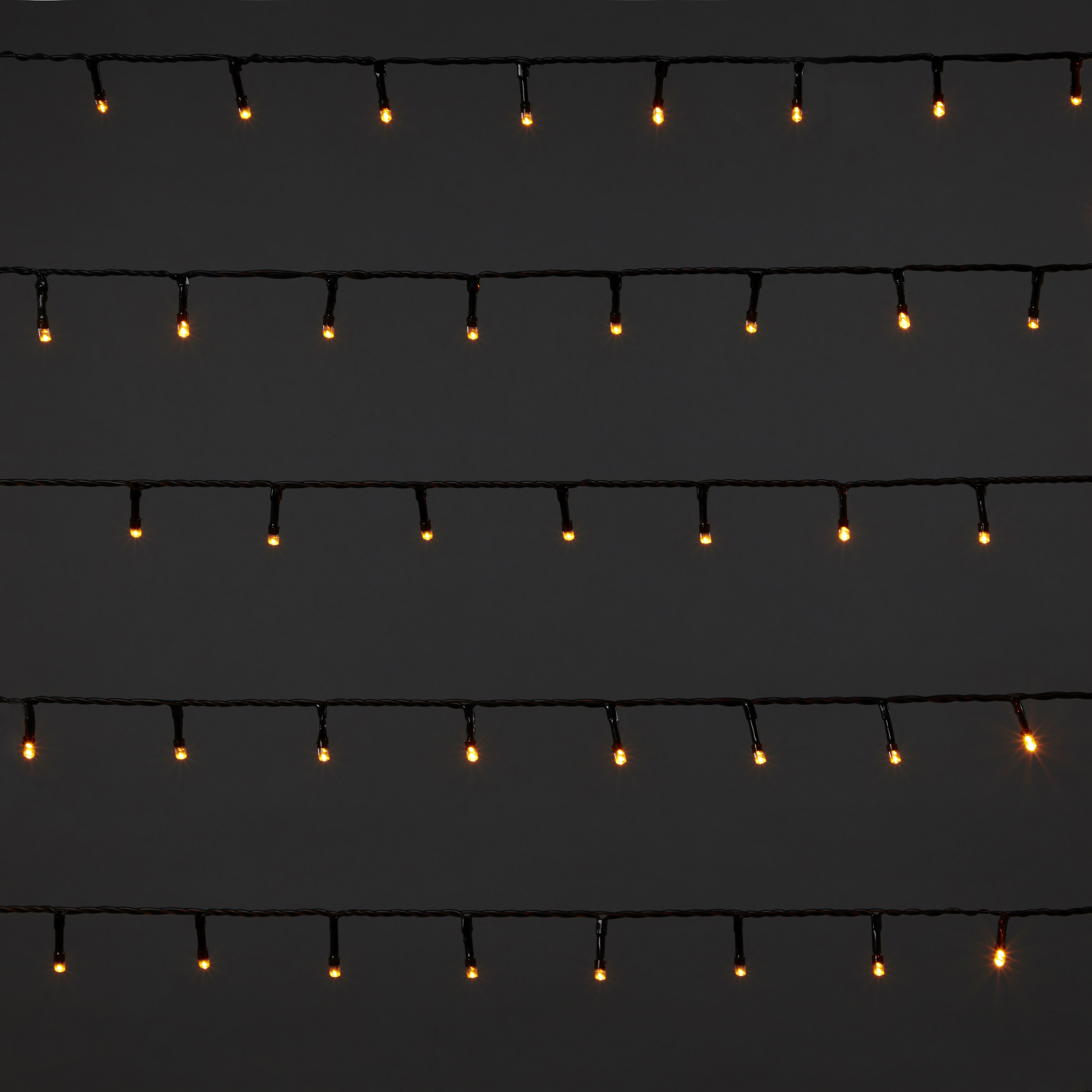 400 Warm white LED With timer String lights Green cable - 6