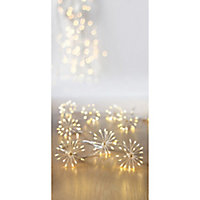 400 Warm white Starburst LED String lights Clear & silver cable